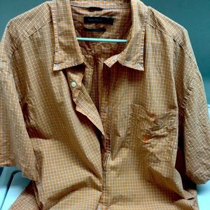 Nautica 3X sanded poplin short sleeve button down